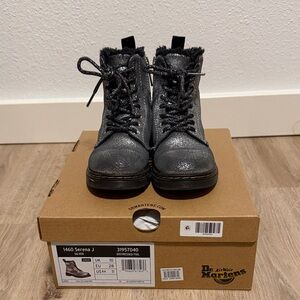 Dr. Martens Shimmering Black Boots